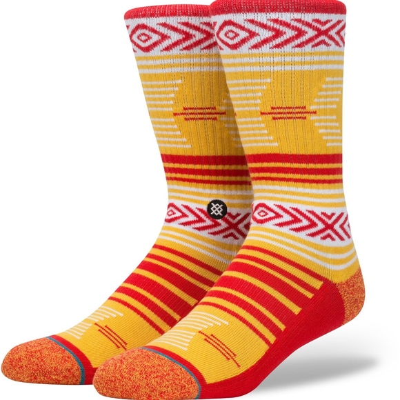 STANCE UCLA Mazed Crew Socks sz L Large 9-12 Blue Yellow White Bruins